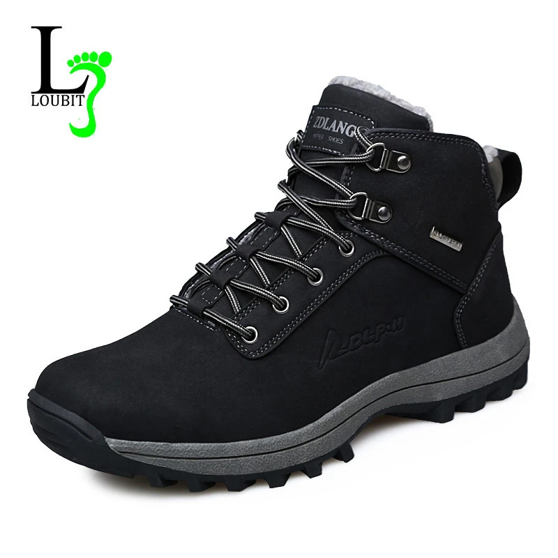 حذاء شتوي للرجال مع فرو حذاء ثلجي دافئ مقاوم للماء عصري للخارج المطاط الكاحل 2020 Winter Fashion Winter Ankle Bootswinter Winter Aliexpress