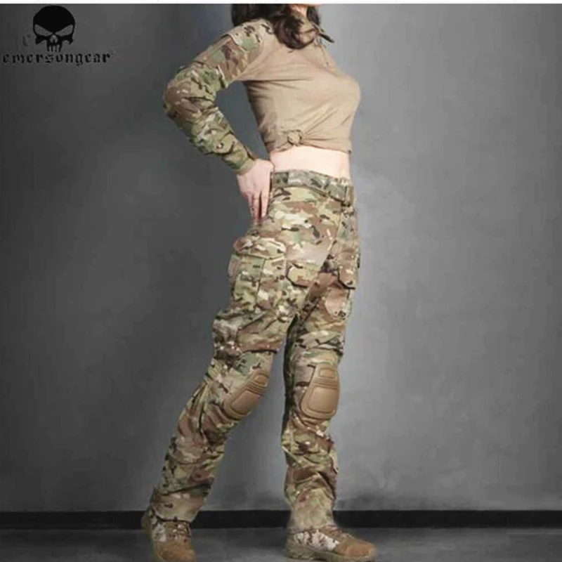 

G3 Style Combat Suit for Woman Hunting Clothes Multicam Camouflage Emerson Tactical Pants Combat Uniform EM6966 Hunting Party