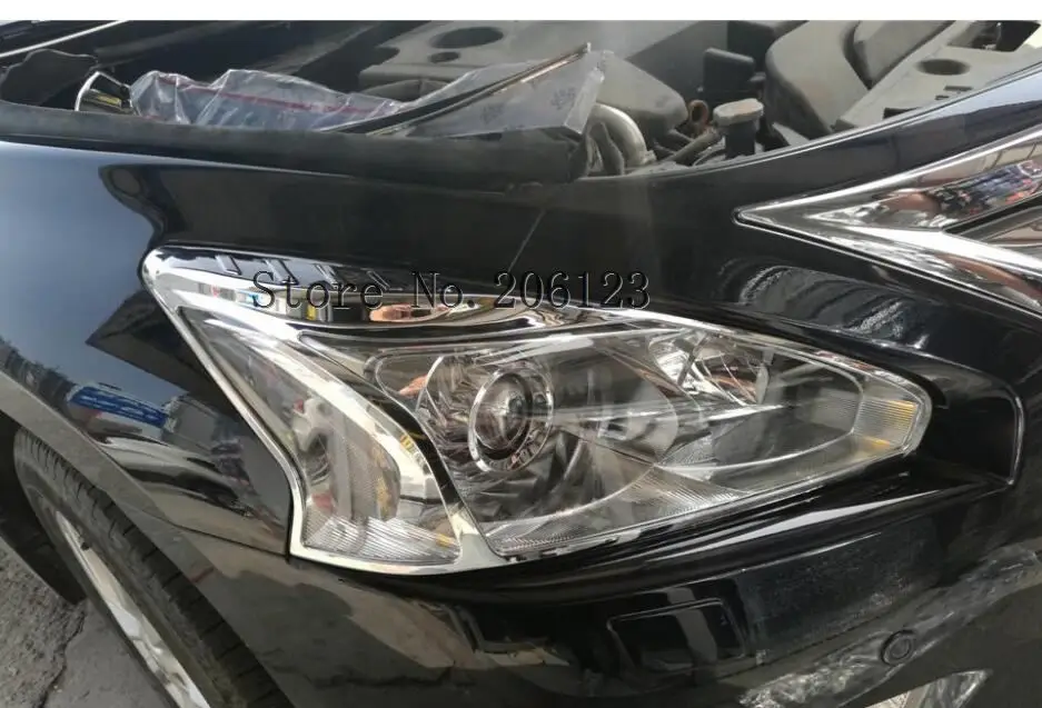Новые хромированные, для передних фар Крышка отделка век для Nissan Altima 2013 2