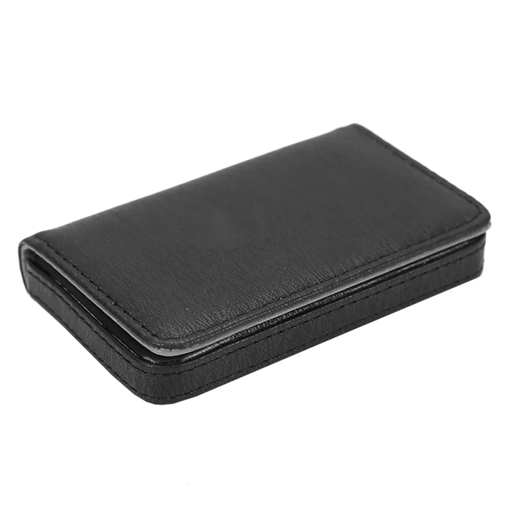Чехол для визитных карточек, мужской защитный чехол для ID кредитных карт, кожаный бумажник, чехол для путешествий, F220 - Цвет: Black