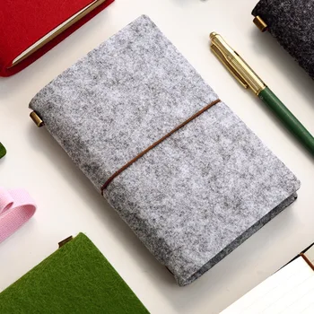 

1pcs Portable 17.5*11 felt account notebook Creative bandage portable notebook Diary