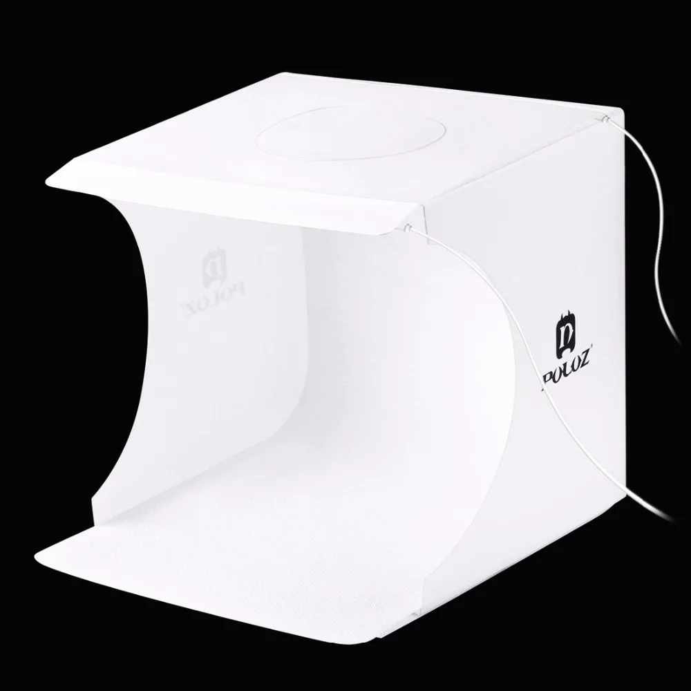 PULUZ 20cm 1 2 LED Panels Folding Portable 1100LM Light Photo Lighting Studio Shooting Tent Box Kit lightbox 6 Colors Backdrops
