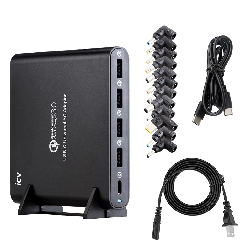 Универсальное зарядное устройство для телефона планшета ноутбука ICV QC3.0 с type