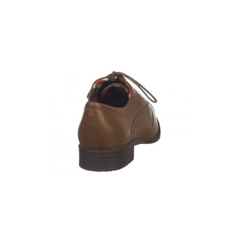 Noble Rond Oxfords Vintage Élégant up Incomparable Fsj Sexy Automne Foncé Brun Femmes Fsj01 Printemps Bout Derbies Des Dentelle Généreux BEqcn0OFnW