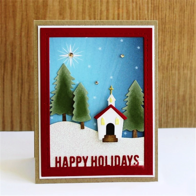 

Eastshape Pine Dies Scrapbooking Metal Cutting Dies Winter Trees Branch Die Cuts for Card Making Craft Dies Embossing New 2019