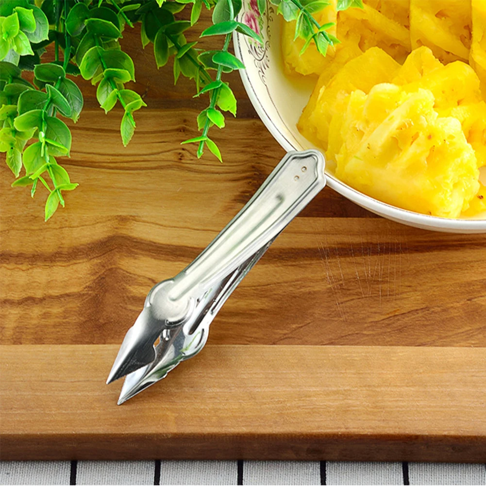 

Stainless Steel Slicer Pineapple Use Peeler Long Handle Eye Seed Clip Kitchen Tweezer Fruit Tools Portable Home Core Remover