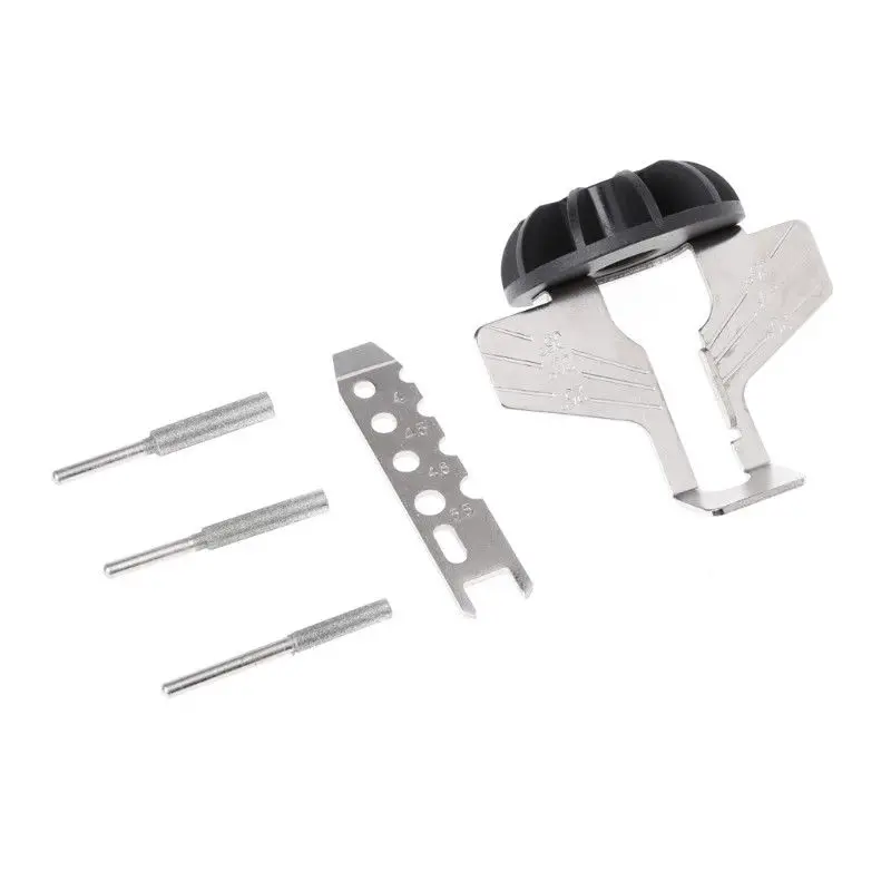 

Chain Saw Sharpening Attachment Rotary Hand Power Drill Sharpener Adapter Garden Tool Part Silver Set