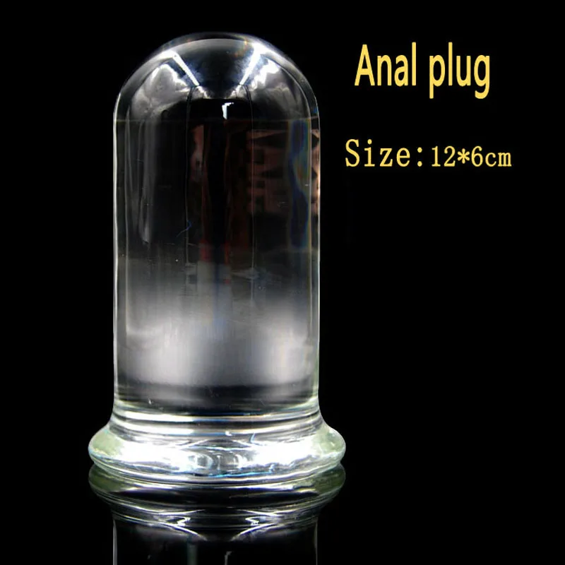 Cylindrical-cleaar-glass-super-big-anal-dildo-60mm-diameter-huge-large-butt-plug-vagina-anus-plugs
