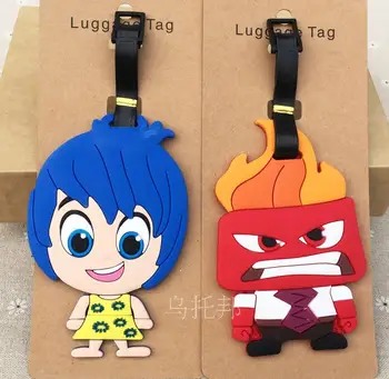 

LISM Anger Sadness Anime Luggage Tag Travel Accessories Suitcase ID Address Portable Tags Holder Baggage Labels New