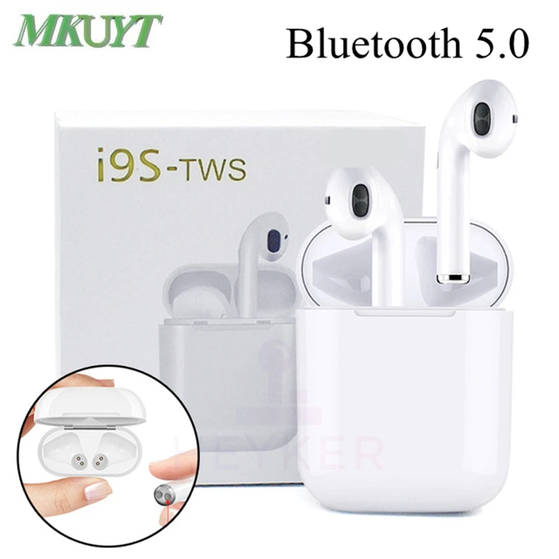

MKUYT I9 I9S TWS Wireless Earphone Portable 5.0 Bluetooth Headset Invisible Earbuds for All IPHONE ANDROID XIAOMI HUAWEI Phones