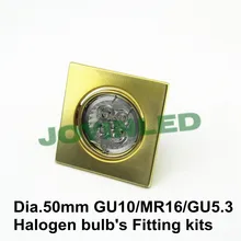 2 шт./лот золотой цвет светодиодные светильники 3 Вт 5 Вт MR16 GU10 галогенные точечные лампы отделка кольца