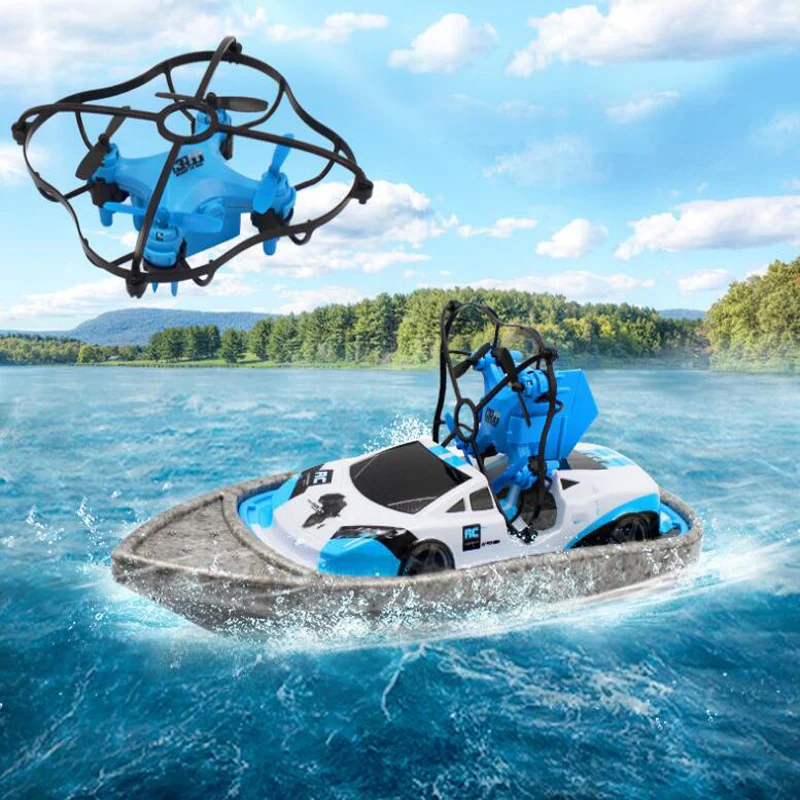 

Three-in-One Remote Control Car Speedboat Boat Mini Flight Electric Drift Racing Boat Remote Control Boat Remote Control Car