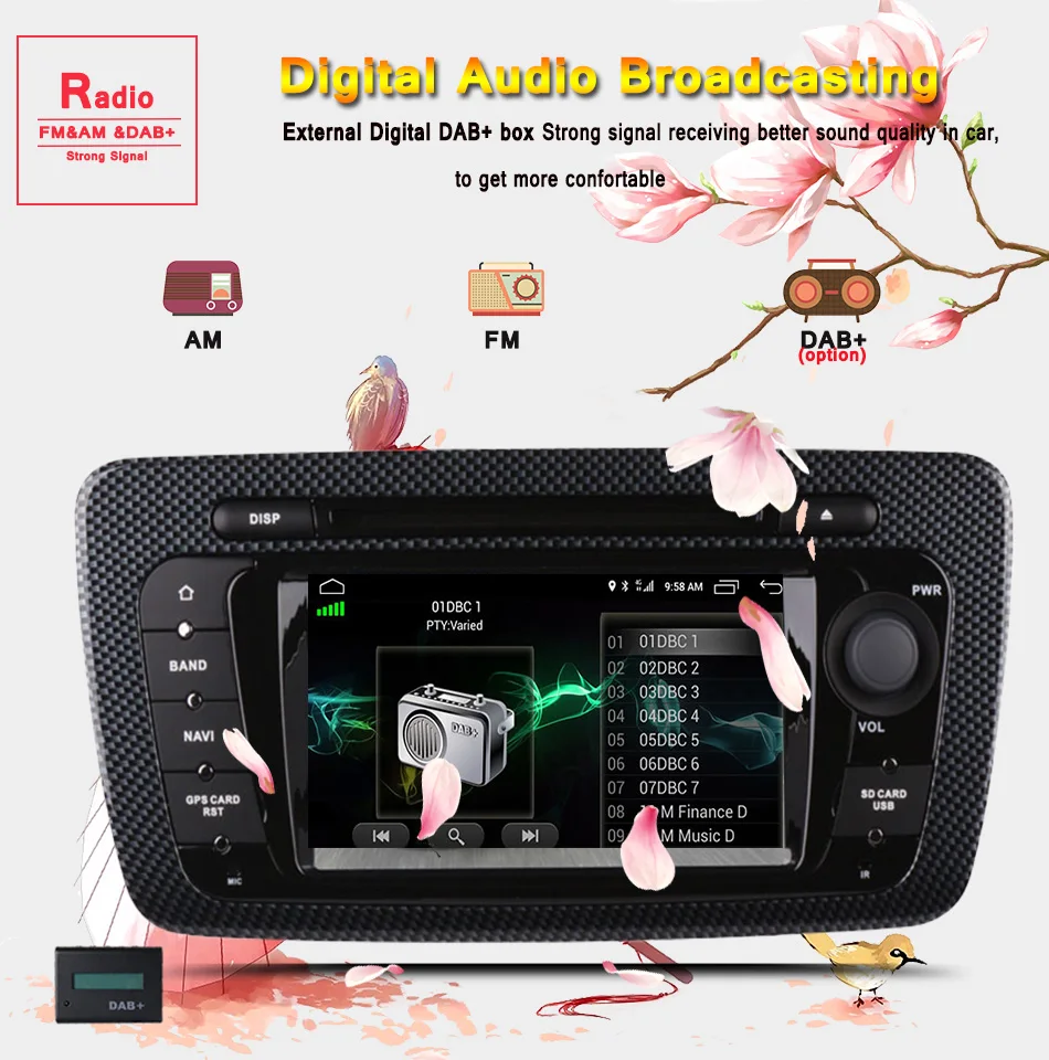 Cheap Octa Core 4GB RAM 1024*600 Android 9.0 Car DVD Player GPS for Seat Ibiza 2009 - 2013 with WiFi Bluetooth Radio GPS Tape Recorder 11