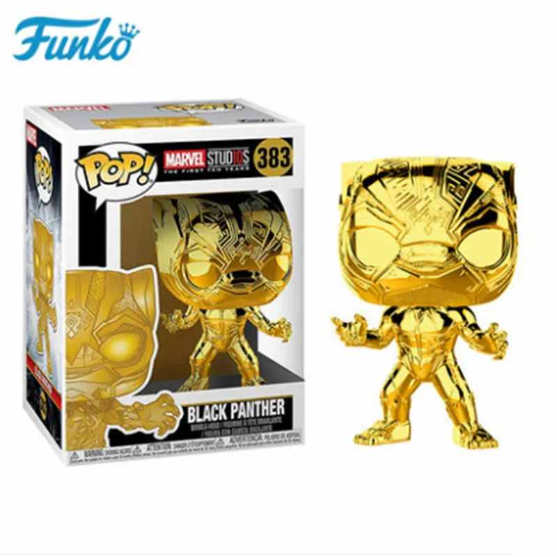 Виниловая кукла FUNKO POP с героями Marvel на 10 ю годовщину Черная пантера Железный