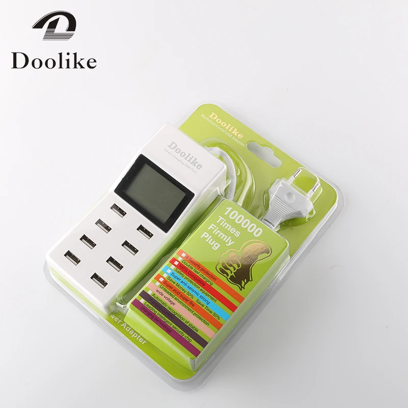 

Doolike 8 port USB Desktop Charger Multi Smart Fast Charging Dock Station With LCD Display for IOS Android