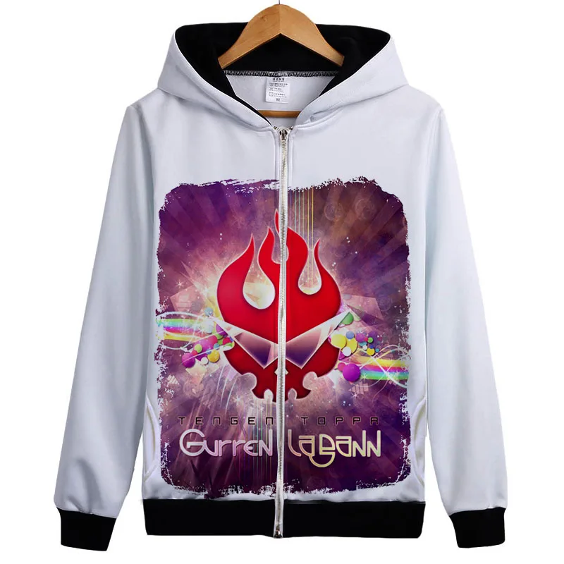 Толстовка с капюшоном в стиле Аниме Gurren Lagann kaminayoko толстовка куртка свитшот