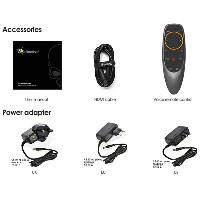 ТВ приставка Beelink GT King Smart Android 9 0 Amlogic S922X 4 Гб 64 2 4G Голосовое управление 5 8G WiFi 1000