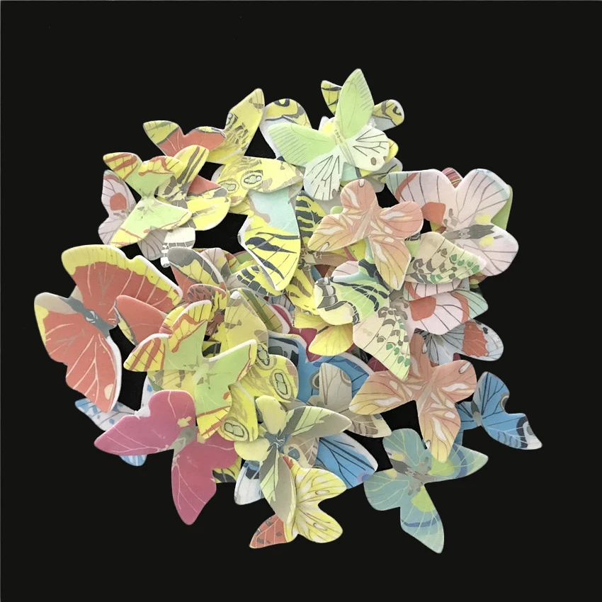 

42pcs/lot Mixed Butterfly Edible Glutinous Wafer Rice Paper Cake Toppers For Cake Decoration Birthday Wedding Cake Tools