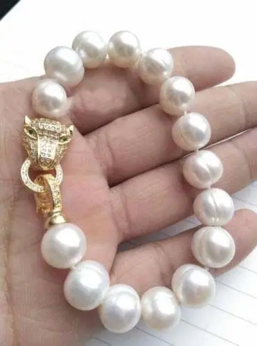 

FREE SHIPPING HOT sell new Style >>>>NEW HOT HUGE AAA 11-13MM South Sea White Pearl Bracelet 7.5-8 Inch