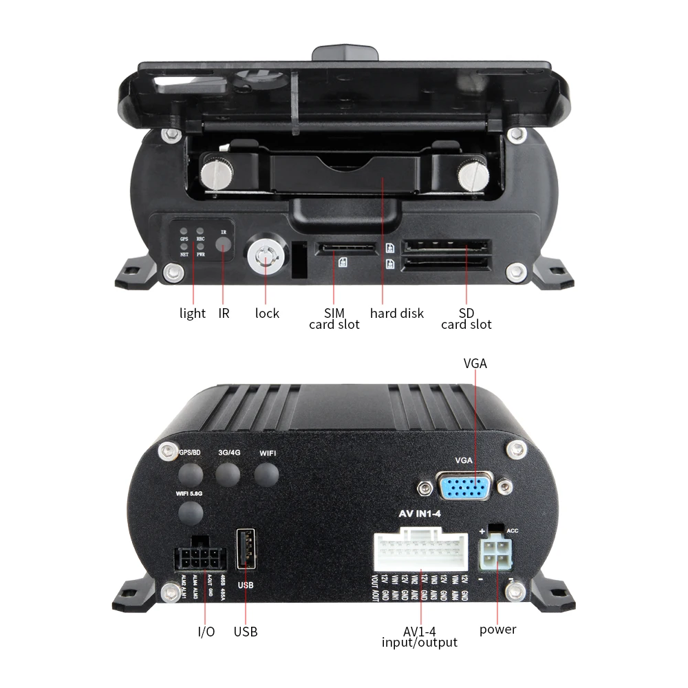 1080P 4CH AHD DVR Прямая поставка с фабрики партия автомобильный Грузовик видео запись