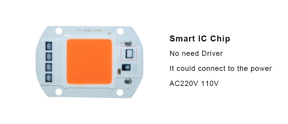 Лампа для выращивания Гидропоника переменного тока 220 в 110 В 20 Вт 30 Вт 50 Вт COB светодиодный светильник для выращивания чип полный спектр для комнатных растений рассады цветы для роста