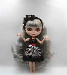 Кукла blygirl blyth серый цвет смешанные вьющиеся волосы Обнаженная кукла с гибкими суставами 19 суставов DIY кукла может изменить макияж