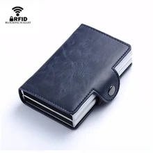 BYCOBECY роскошный Умный кошелек всплывающий женский держатель для кредитных карт высококачественный RFID блокирующий Многофункциональный футляр для удостоверения личности