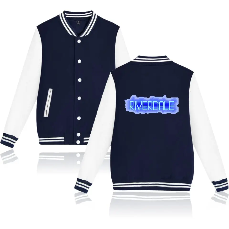 Baratos Kpop chaqueta de invierno American TV Riverdale chaqueta de moda para mujer lado sur para hombres mujeres Fans Casual chaqueta de béisbol ropa personalizada