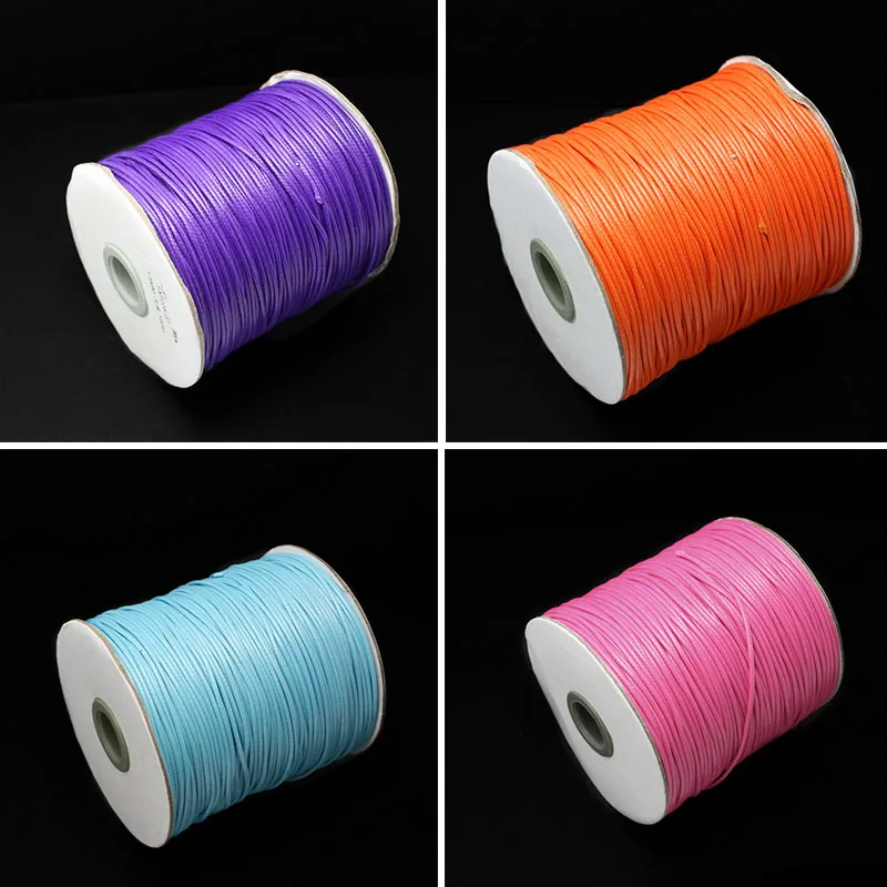 Wax Cord Dia 1.5mm 160M/roll Colorful Beading Wire String For Jewelry