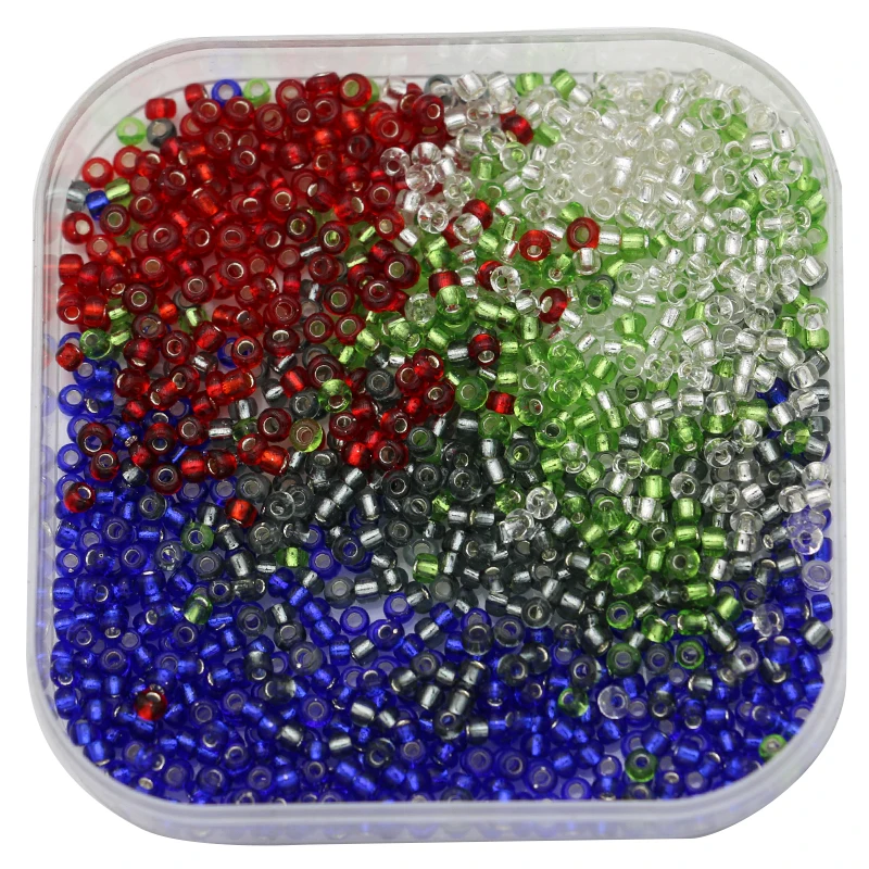 

JAKONGO Glass Round Seed Beads Loose Beads For Making Jewelry Beading Bracelet 1.5mm*2mm 20g