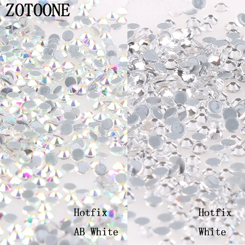 ZOTOONE SS6 SS20 блестящие белые стразы с кристаллами AB Naaien & Stof Kledingstuk для | Стразы -32915216706