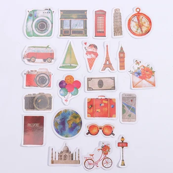 

46Sheets Decorative Stationery Stickers One Person Travel Scrapbooking DIY Diary Album Stick Children'S Cartoon Stickers