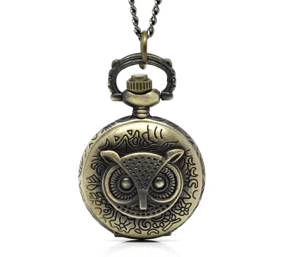 

MJARTORIA Pocket Watches 1 Bronze Tone Necklace Chain Owl Quartz Pocket Watch 85cm(33-1/2") B12982