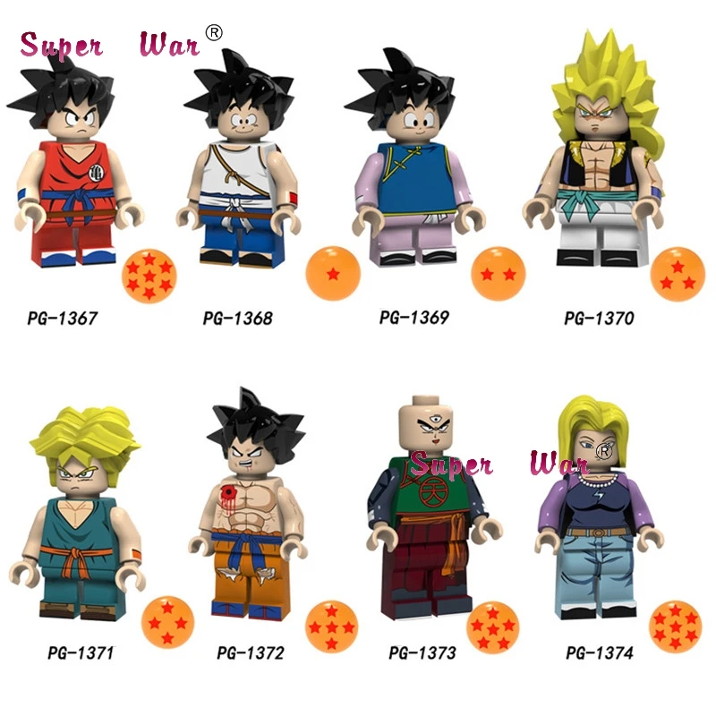 

Single Building Blocks Dragon Ball Z Goku Gotenks Torankusu Tien Shinhan Android 18 Lazuli Collection toys for children