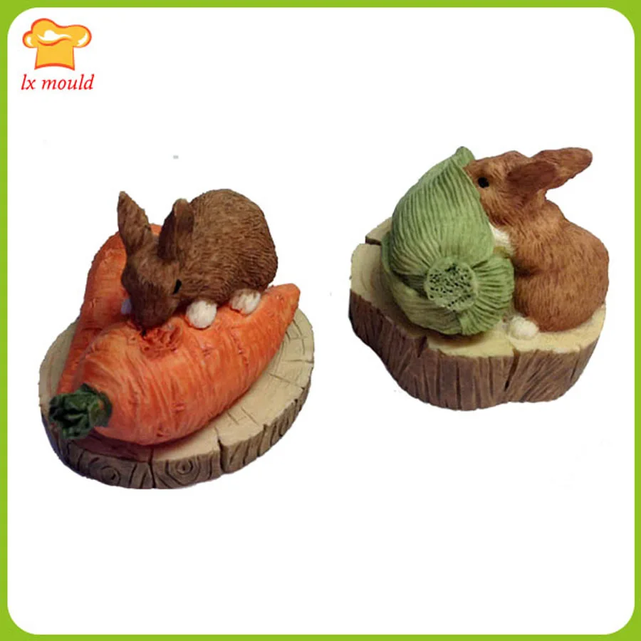 3d жадная мышь с морковкой Кукуруза силиконовая форма для мыла гипсовые формы|mouse