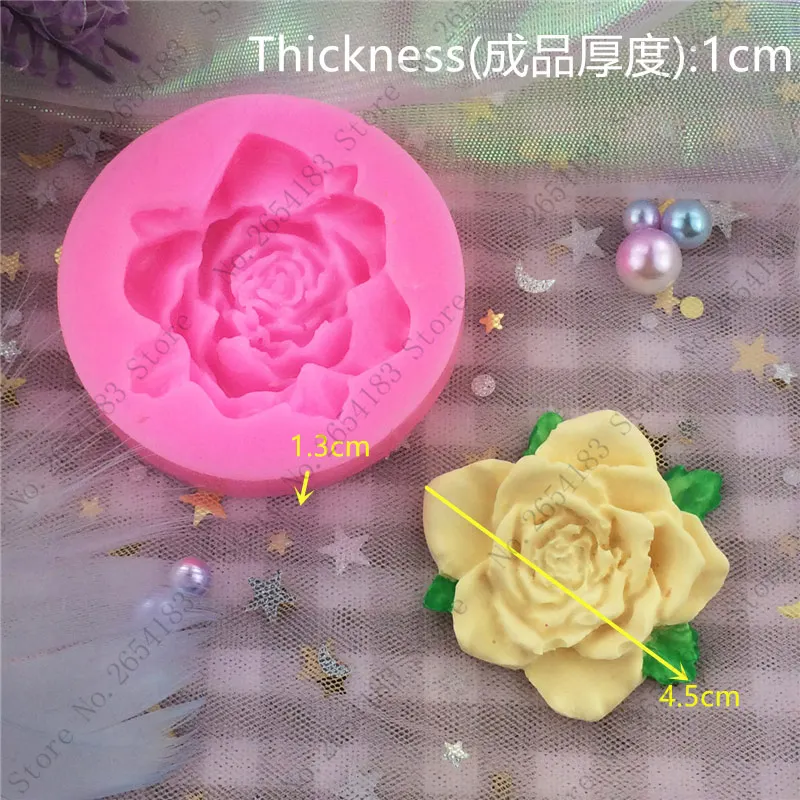 Цветок силиконовая форма для торта 3D Роза формочка, Инструменты для декорирования шоколада форма для выпечки гипсовая глина помадные формы - Цвет: No11