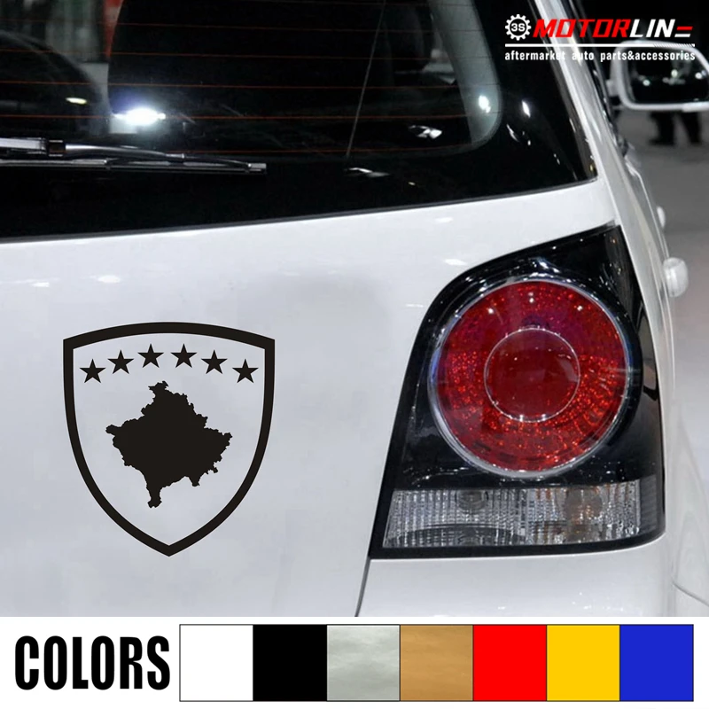 

Kosovo Coat of arms Decal Sticker Car Vinyl pick size color no bkgrd die cut
