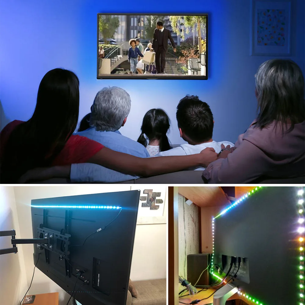RGB Лента светодиодная для подсветки телевизора 5 В 0 м 1 м|Светодиодные ленты| |