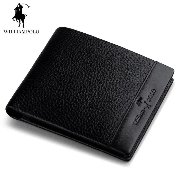 

Williampolo Men wallets High Quality Genuine Leather Wallet Corss Pattern Mens Wallet