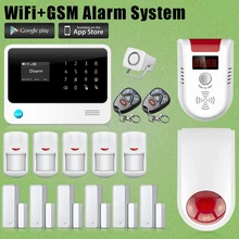 Chuangkesafe 2016 G90B 2.4G WIFI GSM Inalámbrico/Con Cable de Alarma Antirrobo Detector De Gas Para El Hogar Seguro