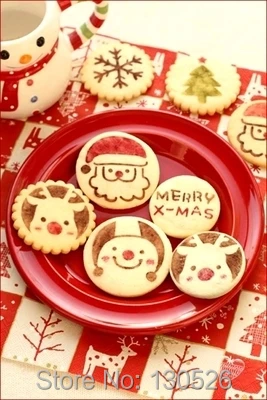 Рождество Cookie Фондант Инструменты для тортов сахарную пудру сито спрей формы безе плесень печенье украшения Инструменты Кухня аксессуар