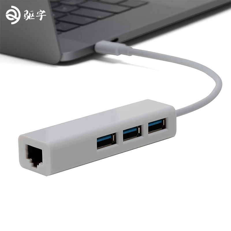 USB C Ethernet адаптер концентратор 3 порта конвертер Тип 0 к RJ45 1000 Мбит/с для Macbook/Windows |