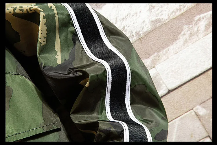 Большой размер 8XL брендовая камуфляжная мужская куртка повседневная с принтом с капюшоном Свободная куртка Бомбер тренд хип хоп Уличная одежда; YA059