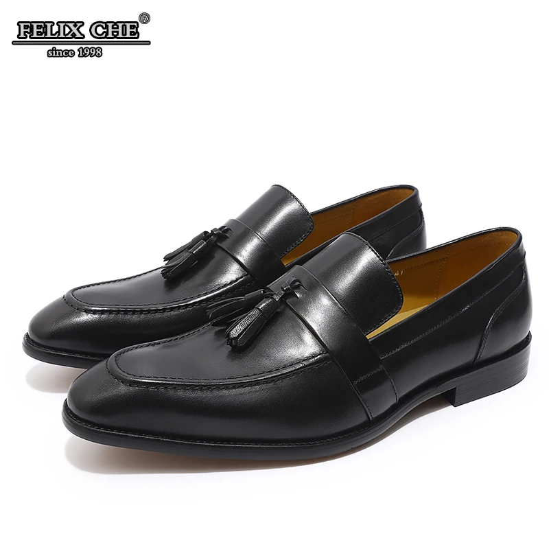 

LUXURY LEATHER SHOES MEN DRESS BANQUET PARTY WEDDING SHOES MALE POINTED TOE SLIP ON BLACK FASHION CASUAL SHOES MEN - SUMMER 2019