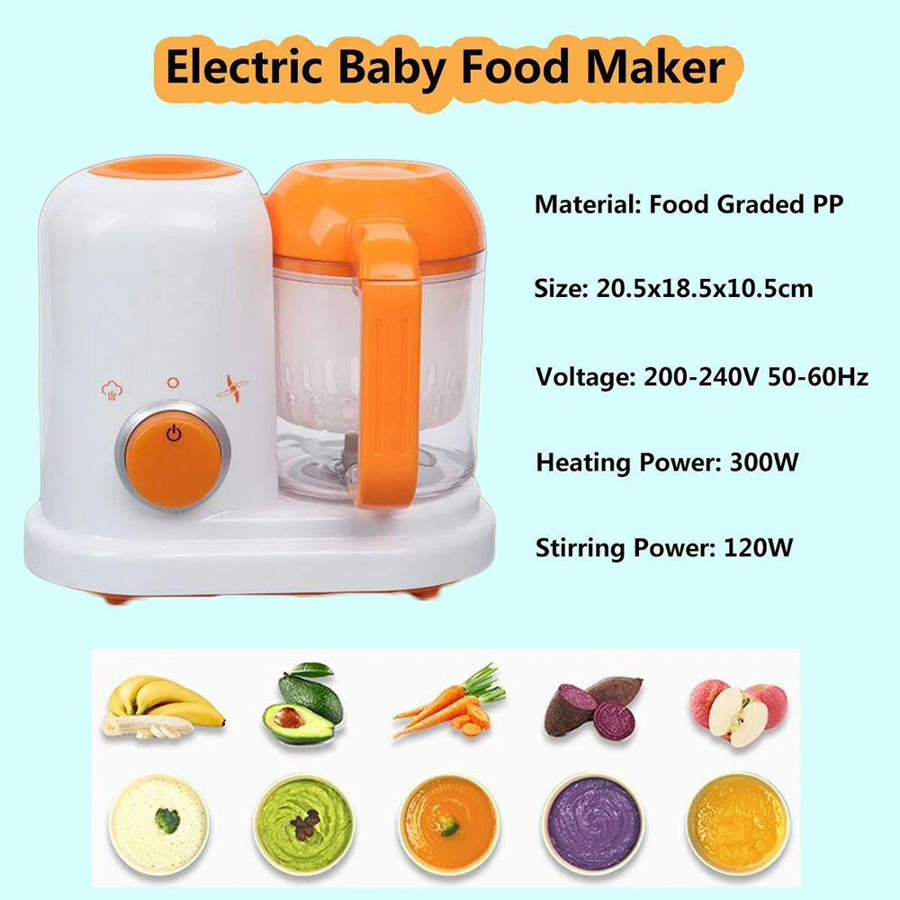 Пищевой PP ЕС AC 110-250 V электрическая для детского питания производитель блендеры для малышей пароход процессор BPA бесплатно все в одном пища на пару безопасно