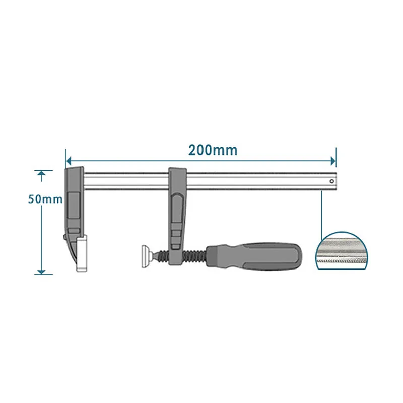 4 шт. F зажимы зажим сверхмощный 200 мм X 50 мм Длинный Быстрый скользящий Деревянный инструмент скорость работы бар зажим комплект