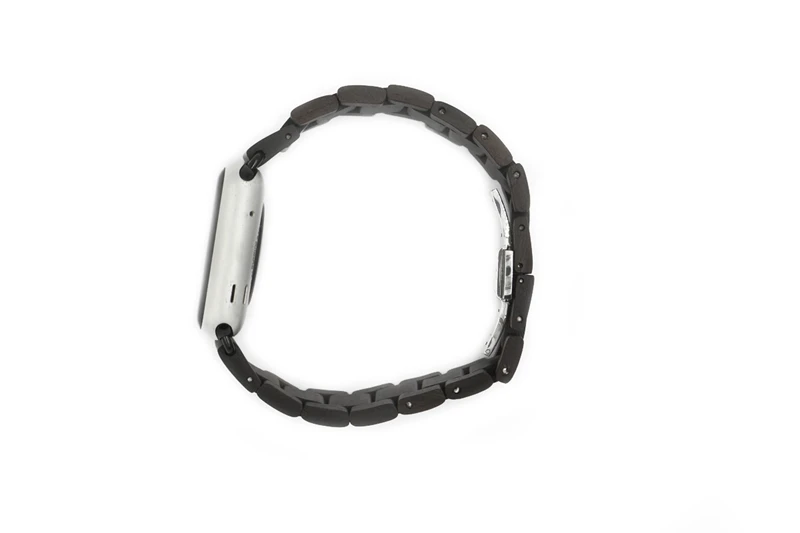 URVOI ремешок для apple watch series 1 2 3 ремешок деревянный ремешок для iwatch современный дизайн черное дерево браслет из стилизованных грецких орехов с застежкой-бабочкой