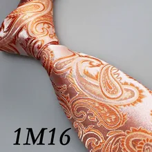 2016 Latest Style Ties Wedding Orange/Off White Paisley Design/Casual Dress/Shirts/Men Gift/Vestido/Casual Men Neckties For Mens