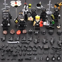 

Compatible Legoeinglys Military Soldiers City SWAT Police Army Figures With Weapons Guns Building Blocks Toys For Children Gift