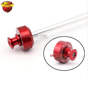 

For YAMAHA MT-07 FZ-07 MT07 FZ07 Red Motorcycle CNC Aluminum Rear Wheel Axle Fork Crash Slider Swingarm Spools Cap Stand Screw